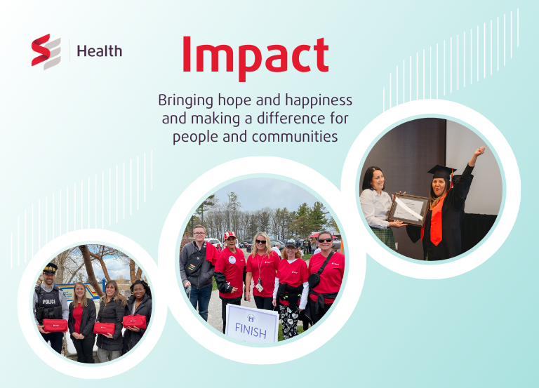 Photos of SE Health employees and graduates receiving awards