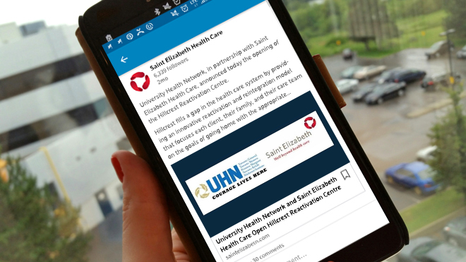 University Health Network and Saint Elizabeth Health Care Open Hillcrest Reactivation Centre