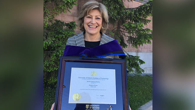 Saint Elizabeth CEO Shirlee Sharkey receives honourary degree from UOIT